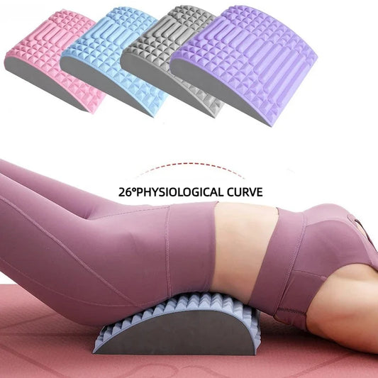 The New Back Stretcher Pillow Neck Lumbar Support Massager For Waist Back Sciatica Herniated Disc Pain Relief Massage Relaxation