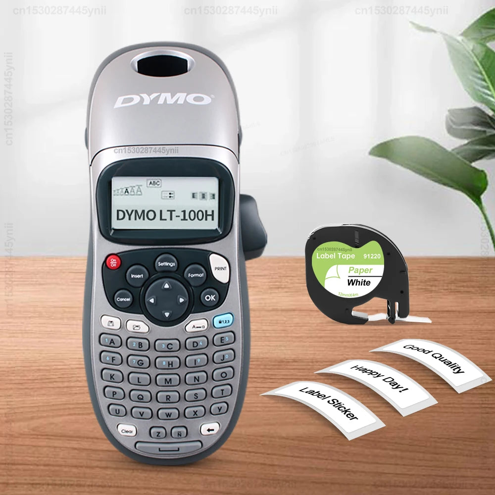 Dymo Label Maker LT100H LT-100H Portable Label Printer Handheld Labeling Machine Adhesive Sticker Printer with LT Label Tape