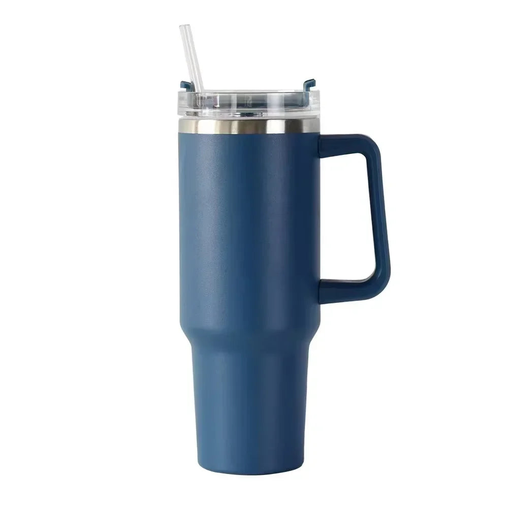 40oz Stainless Steel Vacuum Insulated Tumbler Customizable Coffee Mug with Handle Stylish Outdoor Drinkware for Travel