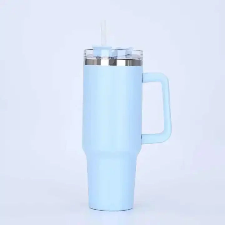 40oz Stainless Steel Vacuum Insulated Tumbler Customizable Coffee Mug with Handle Stylish Outdoor Drinkware for Travel