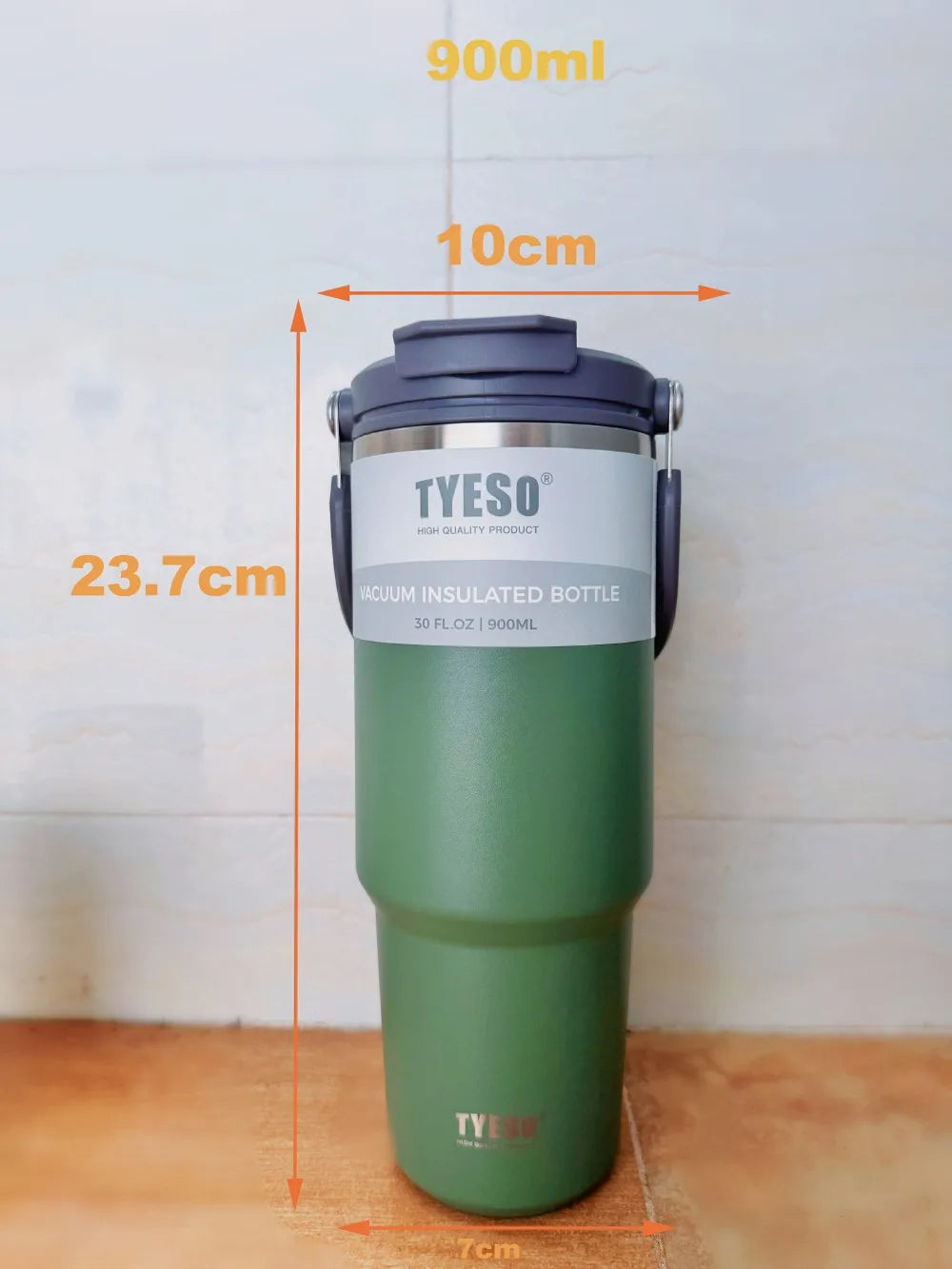 900ML Tyeso Stainless Steel Coffee Cup Cold And Hot Double-layer Insulated Cup Tumbler Thermo Water Bottle Car Travel Mug