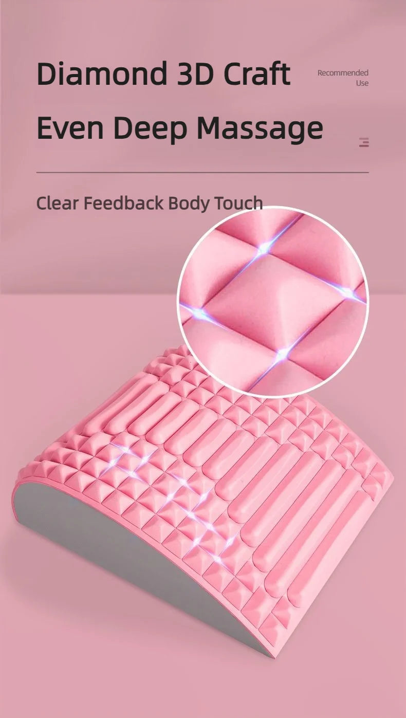 The New Back Stretcher Pillow Neck Lumbar Support Massager For Waist Back Sciatica Herniated Disc Pain Relief Massage Relaxation