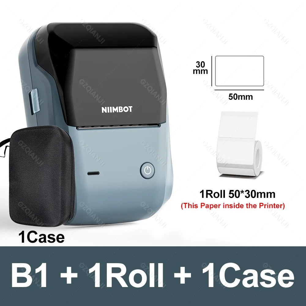 Niimbot B1 Mini Label Thermal Printer Portable Self-Adhesive Bluetooth Maker Machine For Round UV Tag Stickers Labels Rolls