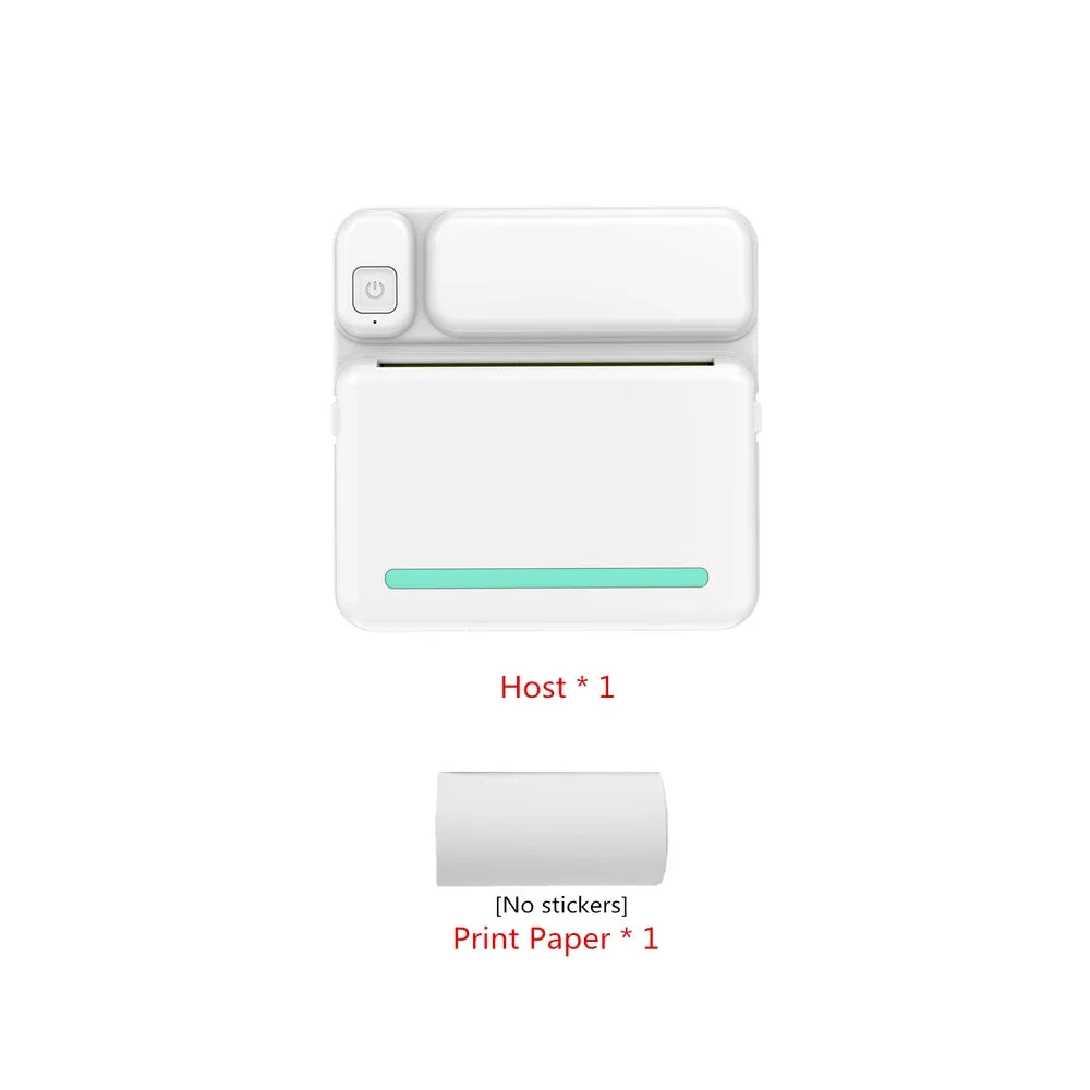 Mini thermal printer portable wireless printer with bluetooth compatible with android and ios