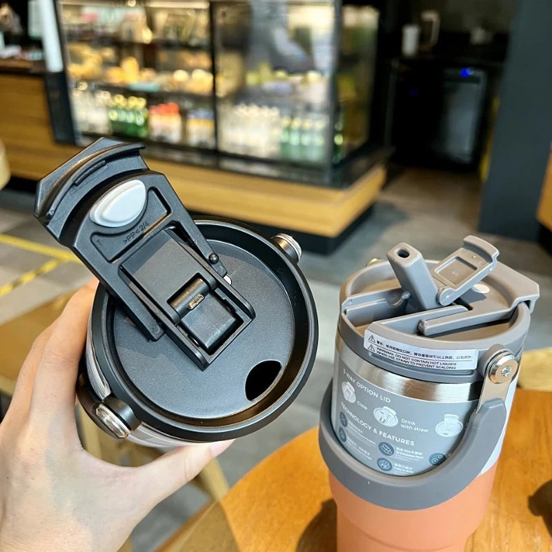 900ML Tyeso Stainless Steel Coffee Cup Cold And Hot Double-layer Insulated Cup Tumbler Thermo Water Bottle Car Travel Mug