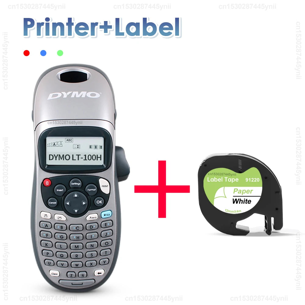 Dymo Label Maker LT100H LT-100H Portable Label Printer Handheld Labeling Machine Adhesive Sticker Printer with LT Label Tape